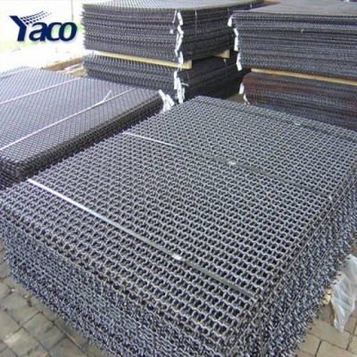 3x3 Lock Woven Stainless Steel Low Carbon Metal Crimped Screen Mesh / Pig Floor