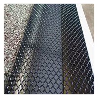 Aluminum expanded gutter brush leaf guard