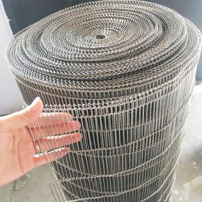 bending edge  welding edge belt with sid chain sprocket flat wire belt/metal stainless steel wire mesh conveyor belt for food in